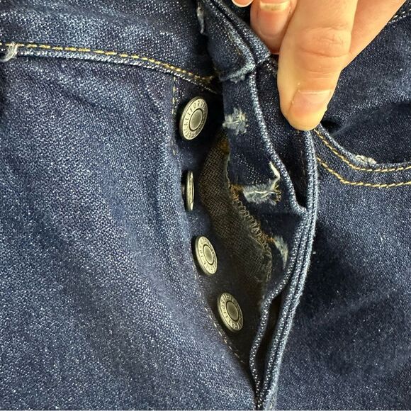 J. Galt Brandy Melville Millie Button-Front Dark Wash Denim Jeans NWT Size Small - Picture 7 of 15